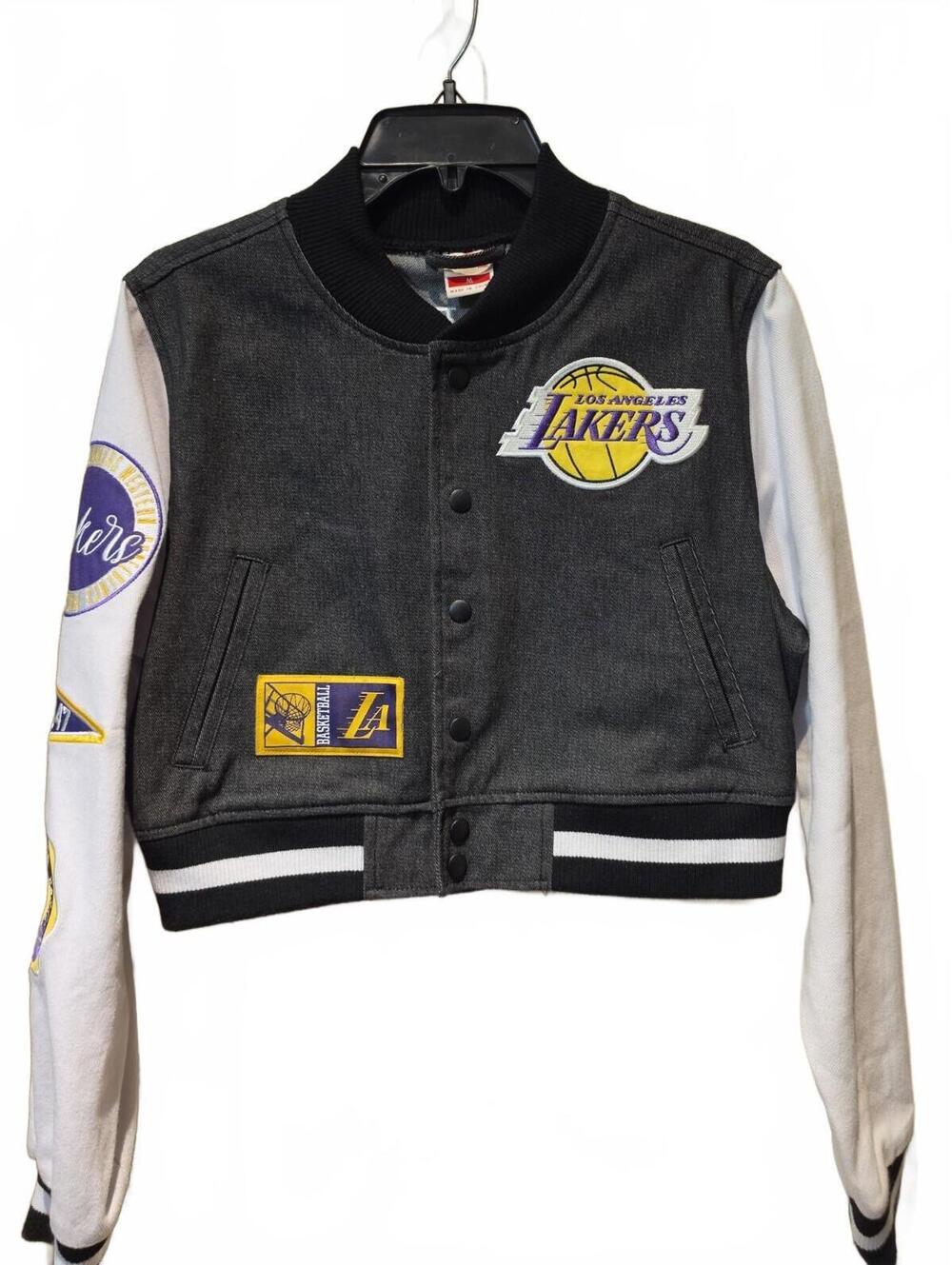 Los Angeles Lakers Fashion Nova Patch Varsity Jacket Size Medium